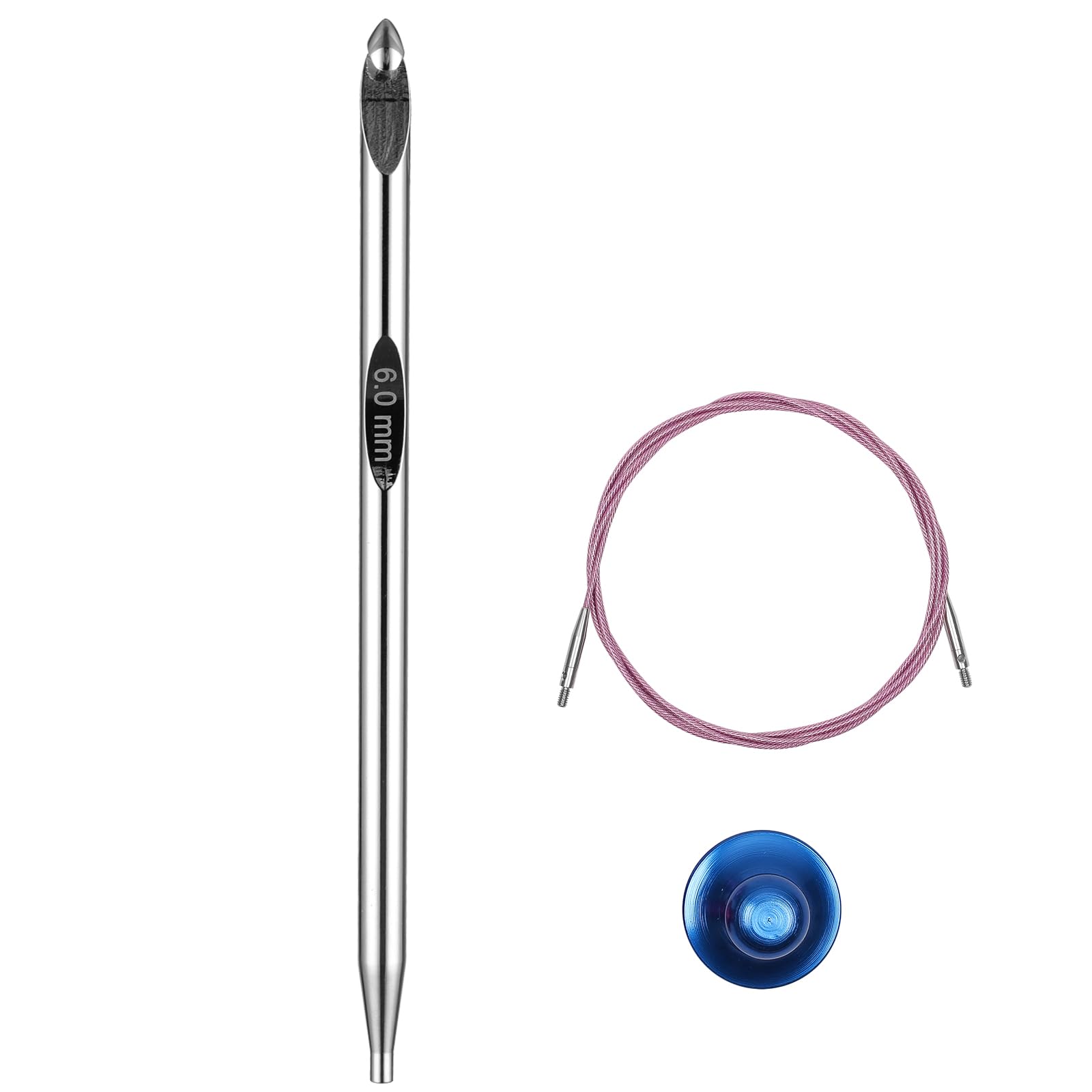 Amazon.com: Tunisian Crochet Hook J, Size J10/6mm 24-Inch Flexible